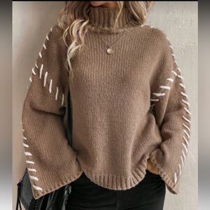 NWOT Cowl Neck Stitch Sweater